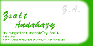 zsolt andahazy business card